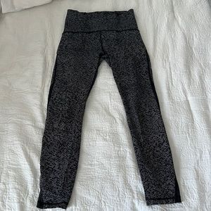 Lulu Lemon leggings with mesh side